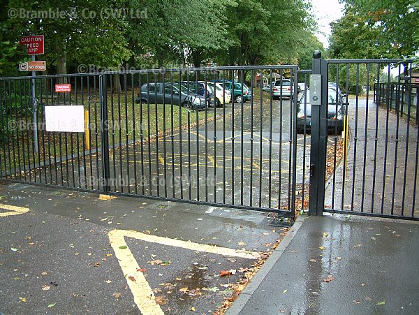 School Electric Gates,Wellesley Park School,Somerset.